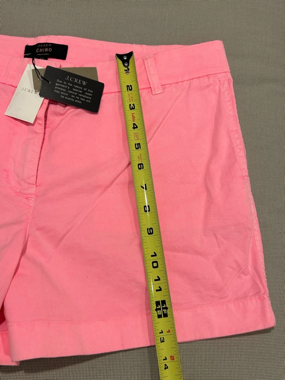 J. Crew Chino Shorts 4 inch in Bubble Gum Pink Women's Size 12 - Picture 7 of 12